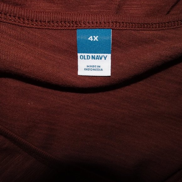 Old Navy Plus Size Button Down Short Sleeve V-Neck Jersey Tee - Picture 4 of 5